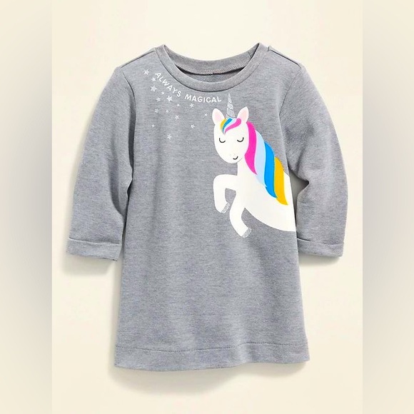 Old Navy Baby Girl Always Magical Graphic French Terry
Dress Size 6-12 months - Picture 1 of 3